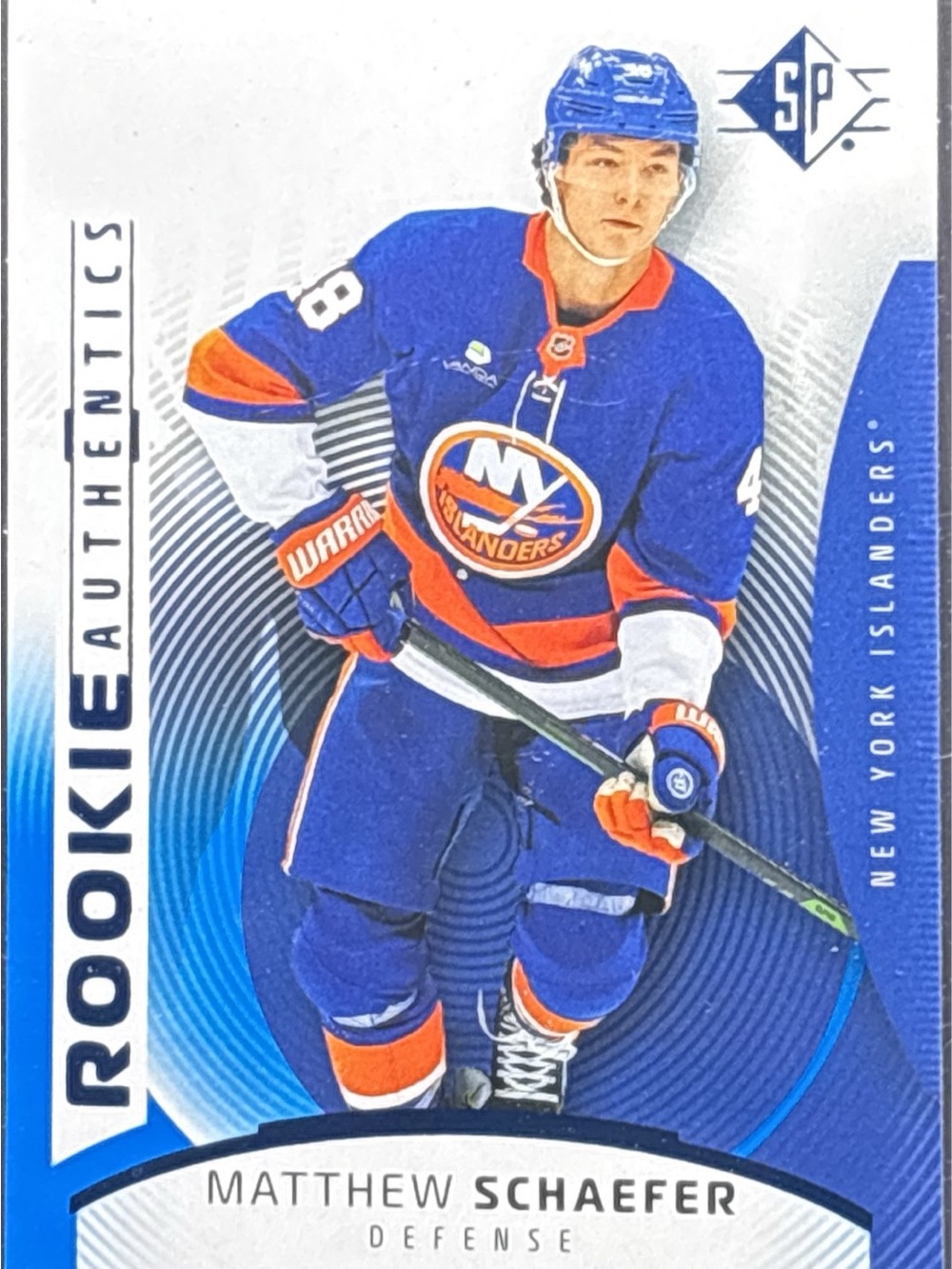 SP Authentic Matthew Schaefer Rookie Trading Card